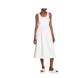 Moncler Elegant White Midi Dress